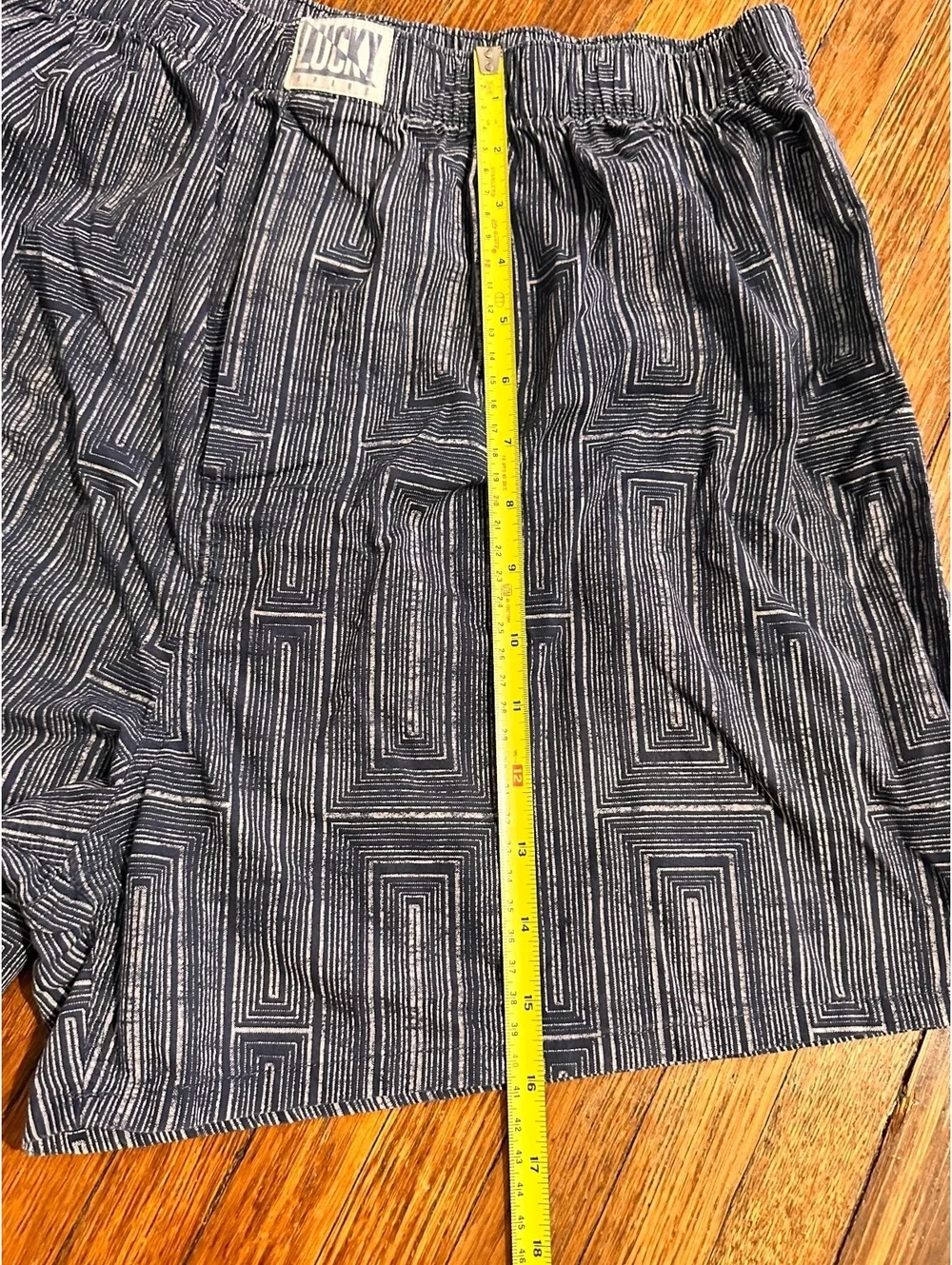 Men’s XL Lucky Brand Geometric Navy White Boxers Underwear